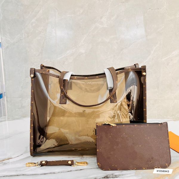 2023 onthego designer tote bags transparent jelly handbag ladies summer totes wallet one shoulder crossbody large shopping purse bag 2 piece
2023 onthego designer tote bags transparent jelly handbag ladies summer totes wallet one shoulder crossbody large shopping purse bag 2 piece