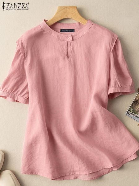 t-shirt zanzea women summer solid color blouse oneck short sleeve button femme fashion casual loose elegant work simple shirt 2022, White
t-shirt zanzea women summer solid color blouse oneck short sleeve button femme fashion casual loose elegant work simple shirt 2022, White