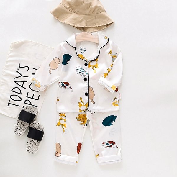 pajamas children's satin pajamas set autumn cartoon print long sleeve pyjamas baby boy girls 2pc nightgown casual toddler sleepwear 230, Blue;red
pajamas children's satin pajamas set autumn cartoon print long sleeve pyjamas baby boy girls 2pc nightgown casual toddler sleepwear 230, Blue;red