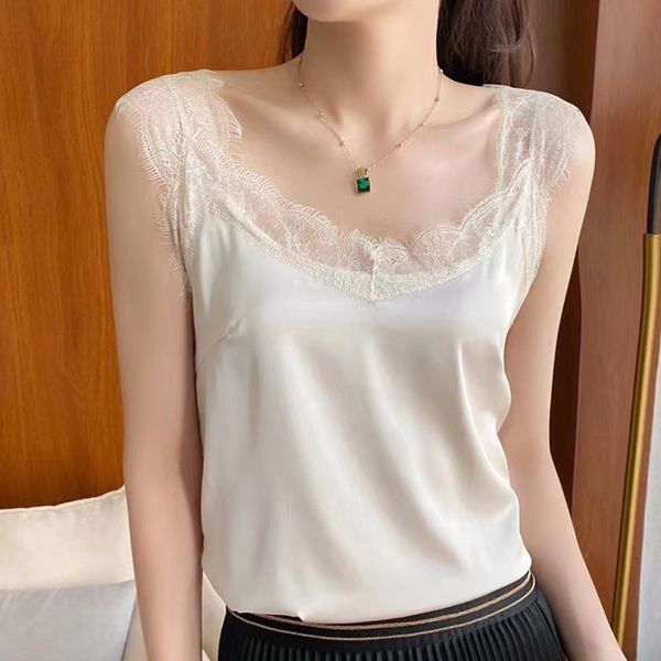 camisoles tanks lace tank women silk sleeveless v neck womens camisole halte tank feminino slim white summer woman clothe 230503, Black;white
camisoles tanks lace tank women silk sleeveless v neck womens camisole halte tank feminino slim white summer woman clothe 230503, Black;white