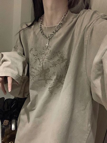 women's t-shirt houzhou harajuku khaki long sleeve tshirts women y2k vintage 90s streetwear graphic t shirts oversize loose hip hop kp, White
women's t-shirt houzhou harajuku khaki long sleeve tshirts women y2k vintage 90s streetwear graphic t shirts oversize loose hip hop kp, White
