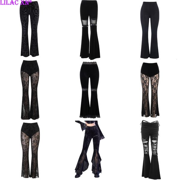 women's pants capris y2k gothic black velvet lace mesh flare pants harajuku aesthetic see through emo pants vintage women summer pant s, Black;white
women's pants capris y2k gothic black velvet lace mesh flare pants harajuku aesthetic see through emo pants vintage women summer pant s, Black;white