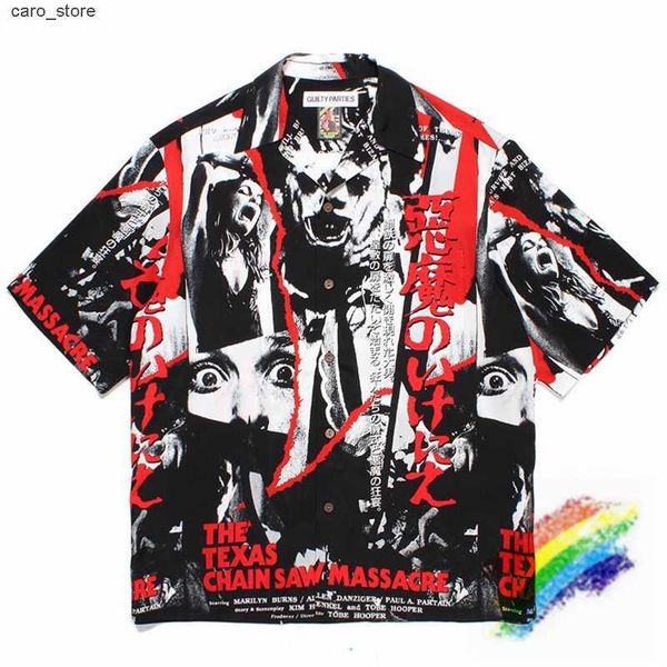 men's casual shirts wacko maria shirt men women film printing casual 3023ss hawaiian shirts tee j230502, White;black
men's casual shirts wacko maria shirt men women film printing casual 3023ss hawaiian shirts tee j230502, White;black