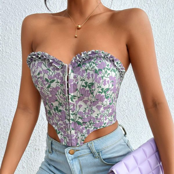 t-shirt koltailace floral strapless women ruched backless summer vintage cut out streetwear, White
t-shirt koltailace floral strapless women ruched backless summer vintage cut out streetwear, White