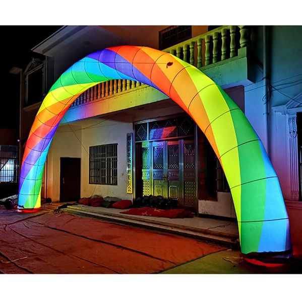 6x4m outdoor wedding event inflatable rainbow arch with led lights large colorful entrance archway balloon blower
6x4m outdoor wedding event inflatable rainbow arch with led lights large colorful entrance archway balloon blower