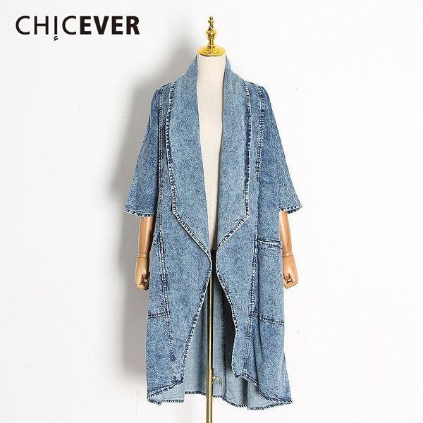 raincoats chicever blue denim trench for women lapel batwing three quarter sleeve loose big size windbreakers female 2021 autumn clothing, Black
raincoats chicever blue denim trench for women lapel batwing three quarter sleeve loose big size windbreakers female 2021 autumn clothing, Black