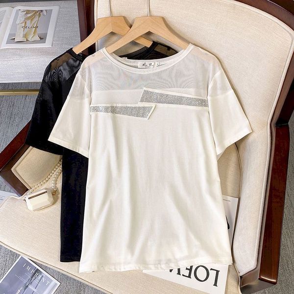 women's t-shirt oversized t-shirts women fashion design lace patchwork t shirt summer trend thin short sleeve tshirt casual loose y2k, White
women's t-shirt oversized t-shirts women fashion design lace patchwork t shirt summer trend thin short sleeve tshirt casual loose y2k, White