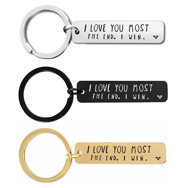 trendy rectangle stainless steel couples designer keychain letters i love you more gold black silver keyring car keychains lover jewelry val
trendy rectangle stainless steel couples designer keychain letters i love you more gold black silver keyring car keychains lover jewelry val