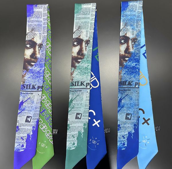 summer new long small silk scarf female treasure silk satin simulation silk professional scarf metal light luxury gift scarf, Blue;gray
summer new long small silk scarf female treasure silk satin simulation silk professional scarf metal light luxury gift scarf, Blue;gray