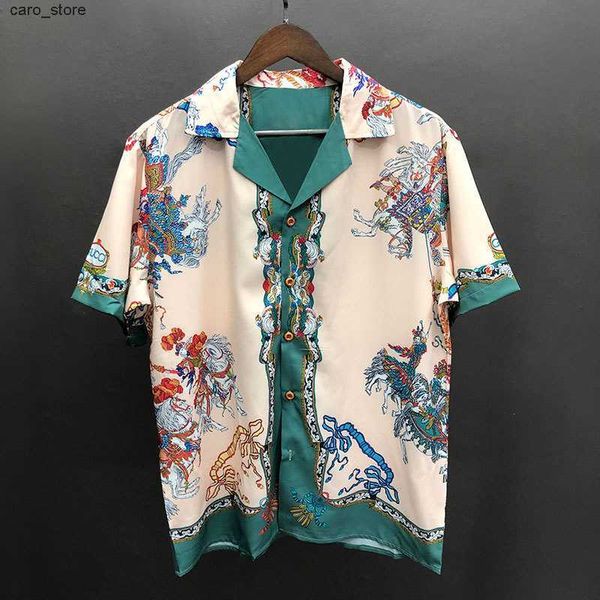 men's casual shirts summer men hawaiian shirts streetwear vintage paneled contrasting animal print beach shirt hip hop casual tropical, White;black
men's casual shirts summer men hawaiian shirts streetwear vintage paneled contrasting animal print beach shirt hip hop casual tropical, White;black