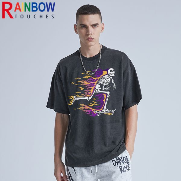 mens tshirts rainbowtouches washed men t shirt vintage high street running skulls pattern oversize fashion graphic funny 230503, White;black
mens tshirts rainbowtouches washed men t shirt vintage high street running skulls pattern oversize fashion graphic funny 230503, White;black