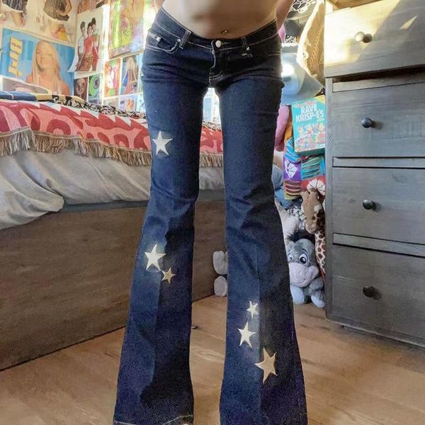 jeans star printed streetwear y2k jeans woman vintage low waist pockets blue denim skinny flare jeans women low rise grunge retro
jeans star printed streetwear y2k jeans woman vintage low waist pockets blue denim skinny flare jeans women low rise grunge retro