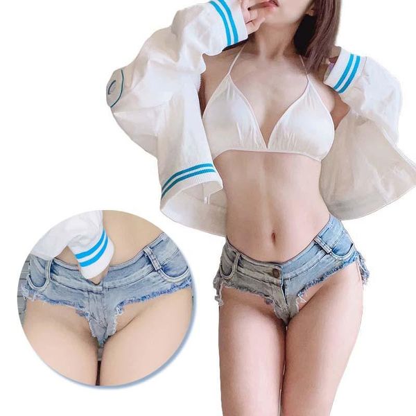 jeans woman mini ripped jeans thongs hollow out open crotch low waist cargo short pants pornstar stripper outfits y2k boyfriend, Blue
jeans woman mini ripped jeans thongs hollow out open crotch low waist cargo short pants pornstar stripper outfits y2k boyfriend, Blue