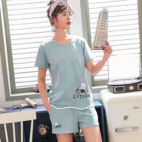 women's sleep lounge short sleeve thin cartoon print cute sleepwear set girl pijamas mujer leisure homewear women student pajamas sets
women's sleep lounge short sleeve thin cartoon print cute sleepwear set girl pijamas mujer leisure homewear women student pajamas sets