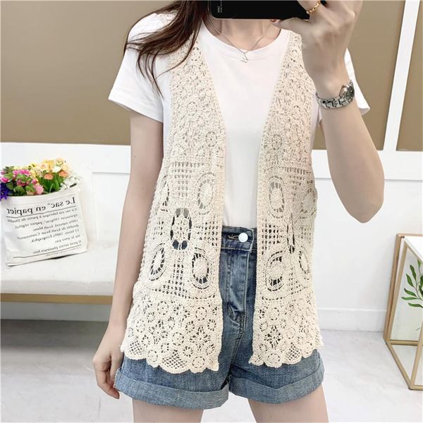 leather summer hollow out lace vest sleeveless waistcoat women crochet open stitch cardigan boho beach chalecos para mujer, Black
leather summer hollow out lace vest sleeveless waistcoat women crochet open stitch cardigan boho beach chalecos para mujer, Black