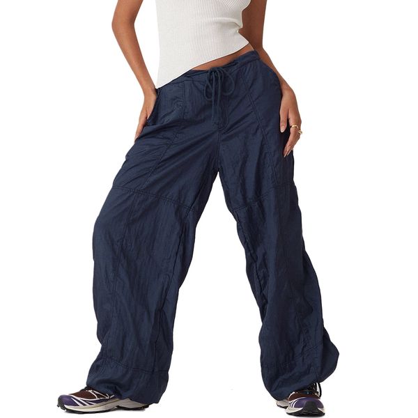 women's pants capris womens y2k cargo pants drawstrings baggy low waist loose jogger harajuku parachute pant causal vintage streetwear, Black;white
women's pants capris womens y2k cargo pants drawstrings baggy low waist loose jogger harajuku parachute pant causal vintage streetwear, Black;white
