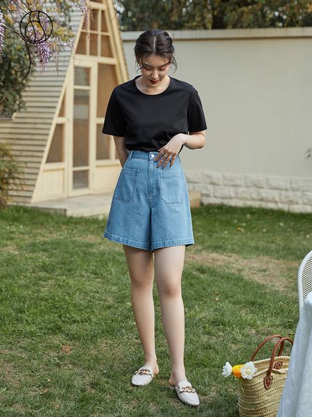 women's shorts dushu office lady women mint fiber high waist wide leg washed denim shorts retro simple summer 230503, White;black
women's shorts dushu office lady women mint fiber high waist wide leg washed denim shorts retro simple summer 230503, White;black
