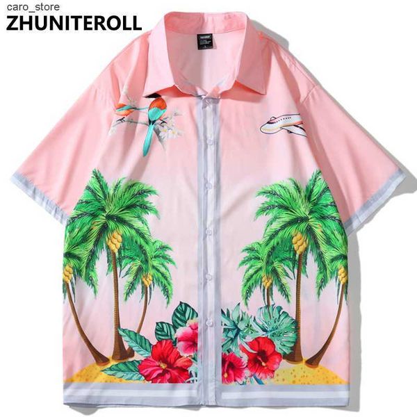 men's casual shirts 2023 hawaiian shirt summer coconut tree print vintage short sleeve button beach shirts streetwear men fashion casua, White;black
men's casual shirts 2023 hawaiian shirt summer coconut tree print vintage short sleeve button beach shirts streetwear men fashion casua, White;black