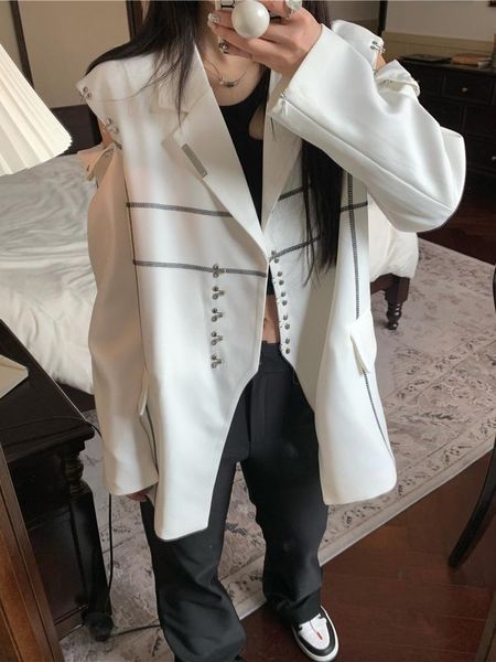 pants blazers for women elegant stylish temperament 2022 autumn new fashion trend long sleeve lapel personality coat, White
pants blazers for women elegant stylish temperament 2022 autumn new fashion trend long sleeve lapel personality coat, White