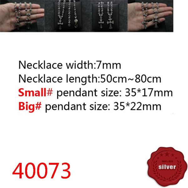 40073 european and american youth hip-hop jewelry necklace s925 sterling silver domineering personality classic cross flower bead chain punk
40073 european and american youth hip-hop jewelry necklace s925 sterling silver domineering personality classic cross flower bead chain punk