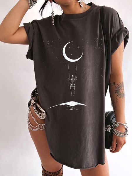 women's t-shirt funny skeletons in space print women t-shirt short sleeve side slit summer tee shirt 90s femme vintage tee shirt haraju, White
women's t-shirt funny skeletons in space print women t-shirt short sleeve side slit summer tee shirt 90s femme vintage tee shirt haraju, White