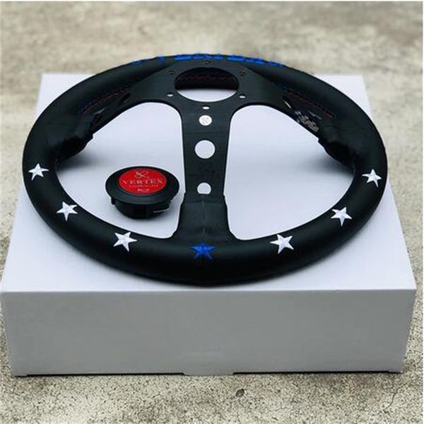 vertex 330mm jdm racing black genuine leather drift steering wheel 7 stars
vertex 330mm jdm racing black genuine leather drift steering wheel 7 stars
