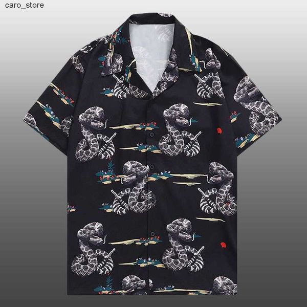men's casual shirts 2023 spring animal snake print shirt short sleeve casual men shirt streetwear camisa fashion masculina chinese shir, White;black
men's casual shirts 2023 spring animal snake print shirt short sleeve casual men shirt streetwear camisa fashion masculina chinese shir, White;black