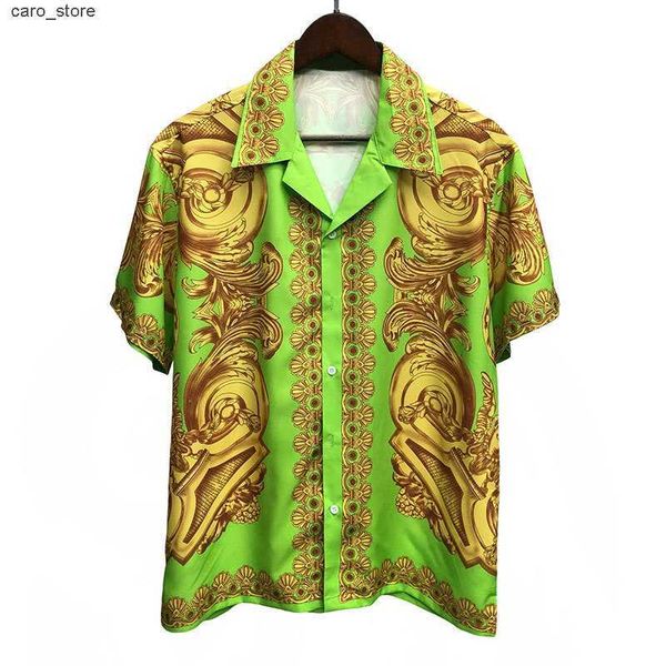 men's casual shirts men hawaiian shirts streetwear gold baroque pattern print beach shirt hip hop casual tropical holiday moda hombre, White;black
men's casual shirts men hawaiian shirts streetwear gold baroque pattern print beach shirt hip hop casual tropical holiday moda hombre, White;black