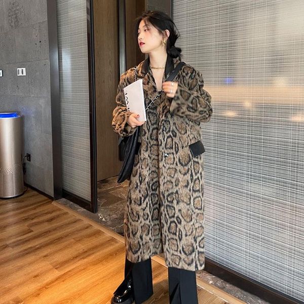 fur autumn vintage faux pu leather patchwork snake pattern woolenclothes coat women casual notched collar midlength female outwear, Black
fur autumn vintage faux pu leather patchwork snake pattern woolenclothes coat women casual notched collar midlength female outwear, Black
