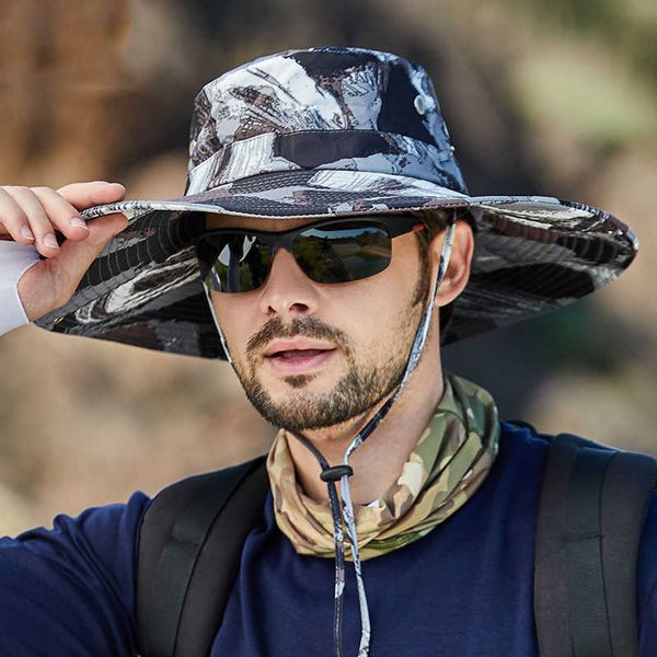 outdoor hats men's sun hats camouflage fisherman summer anti uv bucket hat male bucket beach outdoor wide brim hiking fishing hat j2305, Black;white
outdoor hats men's sun hats camouflage fisherman summer anti uv bucket hat male bucket beach outdoor wide brim hiking fishing hat j2305, Black;white