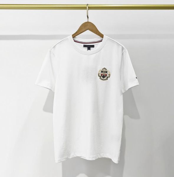 classical designer t shirt summer short sleeve jeans embroidery men tshirt tee mens clothes, White;black
classical designer t shirt summer short sleeve jeans embroidery men tshirt tee mens clothes, White;black