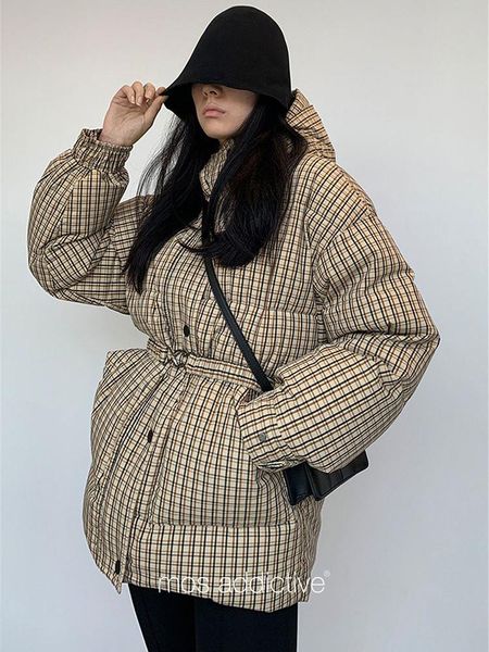 leather cotton padded high waist plaid hooded snow parka for women winter puffer jacket with belt light weight jacket coat warmer parka, Black
leather cotton padded high waist plaid hooded snow parka for women winter puffer jacket with belt light weight jacket coat warmer parka, Black