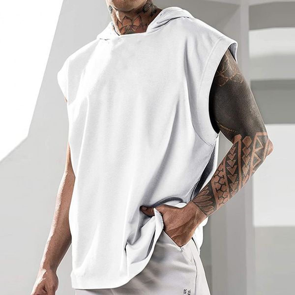 men's casual shirts summer hooded tank solid color sleeveless loose comfortable men for gym 230503, White;black
men's casual shirts summer hooded tank solid color sleeveless loose comfortable men for gym 230503, White;black