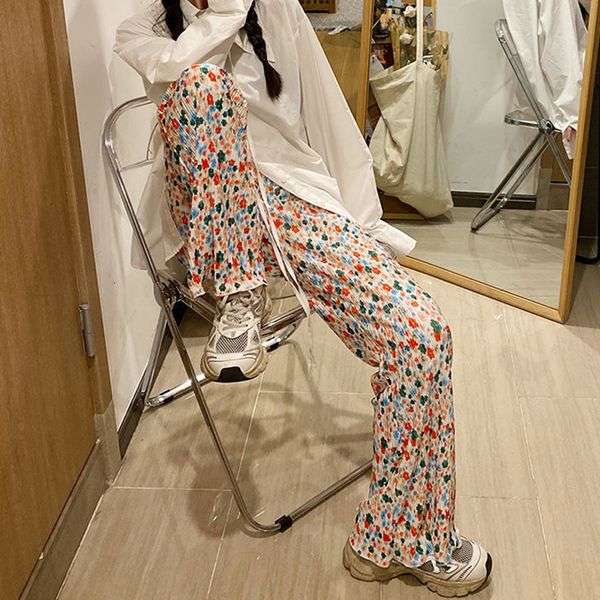 women s shorts lucyever retro floral flare pant summer casual elastic high waist femme drape streetwear floor length trousers 230503, White;black
women s shorts lucyever retro floral flare pant summer casual elastic high waist femme drape streetwear floor length trousers 230503, White;black