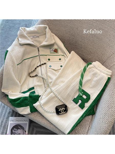 pants women casual brand pants suit autumn and winter lapel zipper long sleeve coats+elastic waist trousers 2 piec set and pants, White
pants women casual brand pants suit autumn and winter lapel zipper long sleeve coats+elastic waist trousers 2 piec set and pants, White