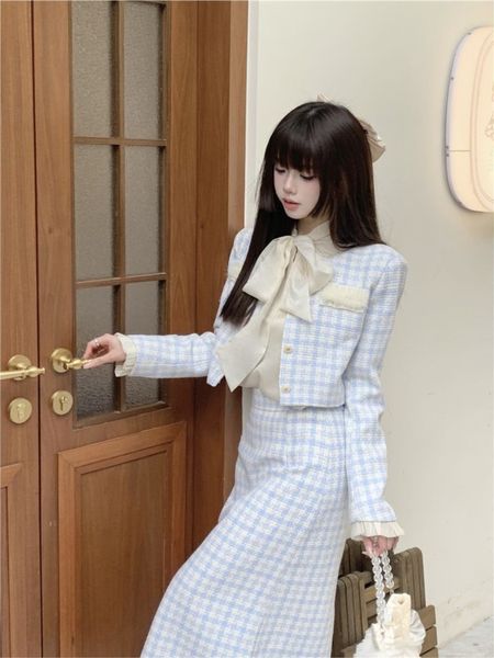 two piece dress french vintage tweed two piece set women short jacket coat midi skirt suits office ladies 2 piece set 230503, White
two piece dress french vintage tweed two piece set women short jacket coat midi skirt suits office ladies 2 piece set 230503, White