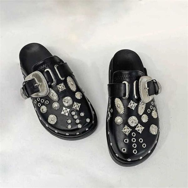 summer women slippers platform punk rock leather mules creative metal fittings casual party shoes female outdoor slides slipper sandals, Black
summer women slippers platform punk rock leather mules creative metal fittings casual party shoes female outdoor slides slipper sandals, Black