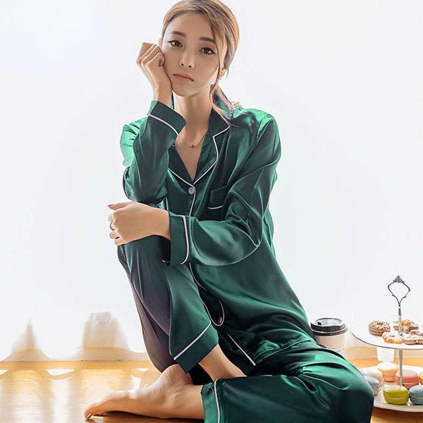 women's sleepwear womens silk satin pajamas pyjamas set sleepwear pajamas suit female sleep two piece set women's loungewear plus, Black;red
women's sleepwear womens silk satin pajamas pyjamas set sleepwear pajamas suit female sleep two piece set women's loungewear plus, Black;red