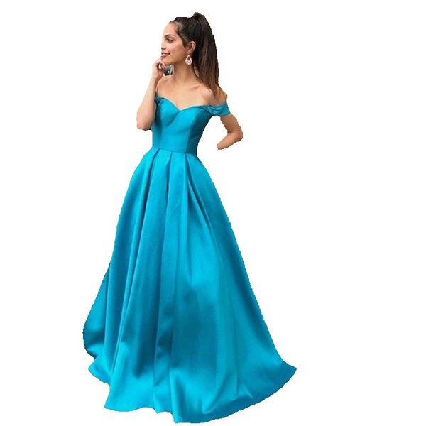 off the shoulder prom dresses simple satin robe de soiree de mariage vestido de fiesta de boda evening gowns, Black
off the shoulder prom dresses simple satin robe de soiree de mariage vestido de fiesta de boda evening gowns, Black