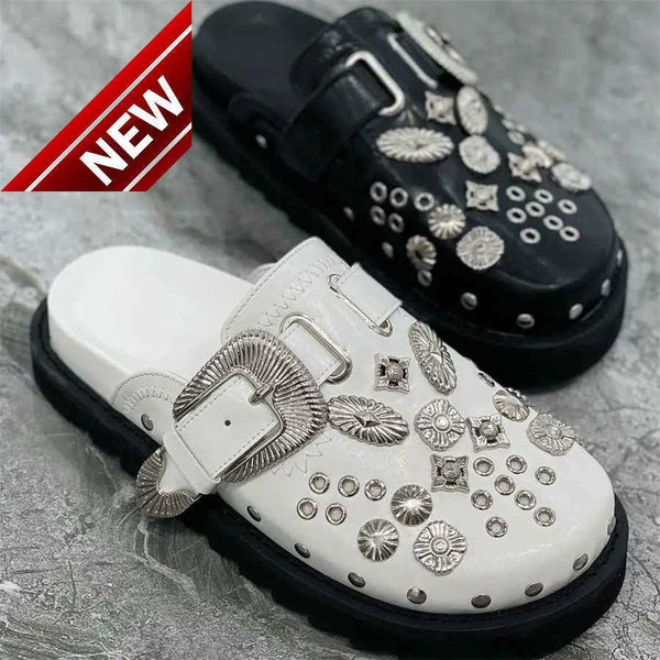 slippers summer women platform punk rock leather mules creative metal fittings casual party shoes female outdoor slides slipper sandals, Black
slippers summer women platform punk rock leather mules creative metal fittings casual party shoes female outdoor slides slipper sandals, Black