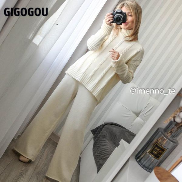 pants gigogou women autumn winter warm set fashion knitted cashmere tracksuits 2pcs female pant set, White
pants gigogou women autumn winter warm set fashion knitted cashmere tracksuits 2pcs female pant set, White
