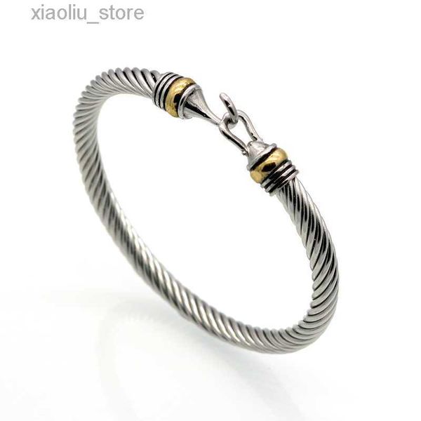 bangle popular titanium steel wire twisted hook shaped bracelet gold bracelet stainless steel cable women's bracelet, Black
bangle popular titanium steel wire twisted hook shaped bracelet gold bracelet stainless steel cable women's bracelet, Black