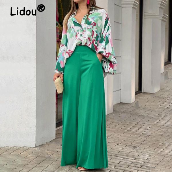 pants autumn women two piece sets lantern long sleeve print shirt office lady elegant solid color wide leg pants sets high streetwear, White
pants autumn women two piece sets lantern long sleeve print shirt office lady elegant solid color wide leg pants sets high streetwear, White
