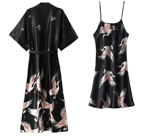 women's sleepwear nightwear gown set women 2pc pyjama v-neck pajamas silky sleepwear spring lady sleep suit robe wear home negligee hom, Black;red
women's sleepwear nightwear gown set women 2pc pyjama v-neck pajamas silky sleepwear spring lady sleep suit robe wear home negligee hom, Black;red