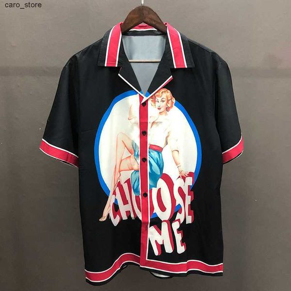 men's casual shirts streetwear social party blusa camisa masculina woman portrait print men shirt short sleeve summer hawaii shirt chem, White;black
men's casual shirts streetwear social party blusa camisa masculina woman portrait print men shirt short sleeve summer hawaii shirt chem, White;black