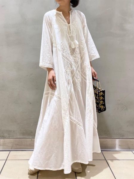 casual dresse s summer loose embroidered white lace v neck long beach elegant holiday 230503, Black;gray
casual dresse s summer loose embroidered white lace v neck long beach elegant holiday 230503, Black;gray