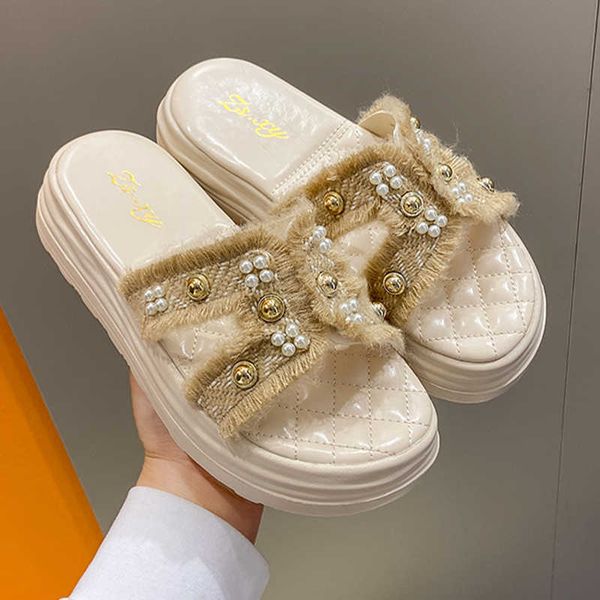 slippers women beaded flats platform slingback summer sandals fashion fur flip flops casual shoes soft slides new 230424, Black
slippers women beaded flats platform slingback summer sandals fashion fur flip flops casual shoes soft slides new 230424, Black