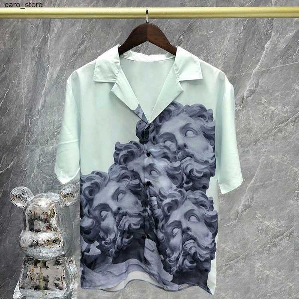 men's casual shirts summer art abstract portrait pattern printing short-sleeved shirt short for men lapel streetwear casual shirt homme, White;black
men's casual shirts summer art abstract portrait pattern printing short-sleeved shirt short for men lapel streetwear casual shirt homme, White;black