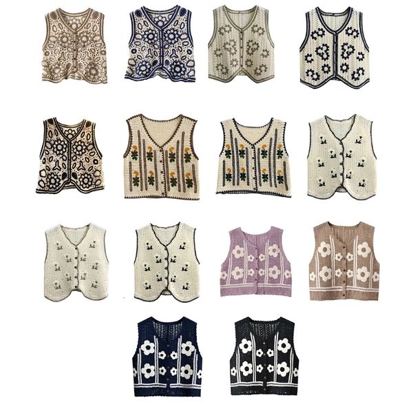 women s vests boho women crochet knit vest waistcoat floral pattern sleeveless v neck cardigan m6cd 230503, Black;white
women s vests boho women crochet knit vest waistcoat floral pattern sleeveless v neck cardigan m6cd 230503, Black;white