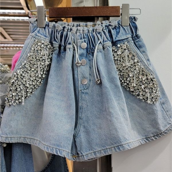 women's shorts spring summer exquisitebeaded wide-leg denim shorts women's elastic high waist slimming loose casual shorts 230503, White;black
women's shorts spring summer exquisitebeaded wide-leg denim shorts women's elastic high waist slimming loose casual shorts 230503, White;black